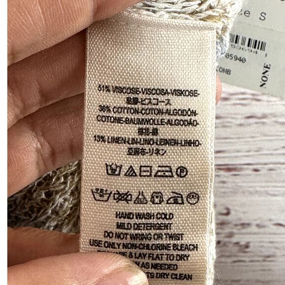 NWT Free People Sunny Days Tunic Knit Natural Combo Side Slit Top Size Small - Picture 10 of 10